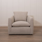 As Shown: McGrath M Chair-35"W x 35"D x 33"H | Style: Upholstered | Fabric: Peak Taupe
