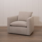 As Shown: McGrath M Chair-35"W x 35"D x 33"H | Style: Upholstered | Fabric: Peak Taupe