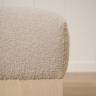 As Shown: 21"L x 21"D x 18"H | Fabric: Peak Taupe | Material: Solid & Engineered Oak | Finish: Sand