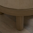 As Shown: 23"Dia x 17"H | Fabric: Mila Cashew | Material: Solid & Engineered Oak | Finish: Hazel