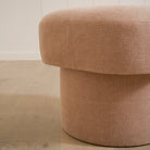 As Shown: 20"L x 20"D x 18"H | Fabric: Granby Clay | Material: Solid & Engineered Oak | Finish: N/A