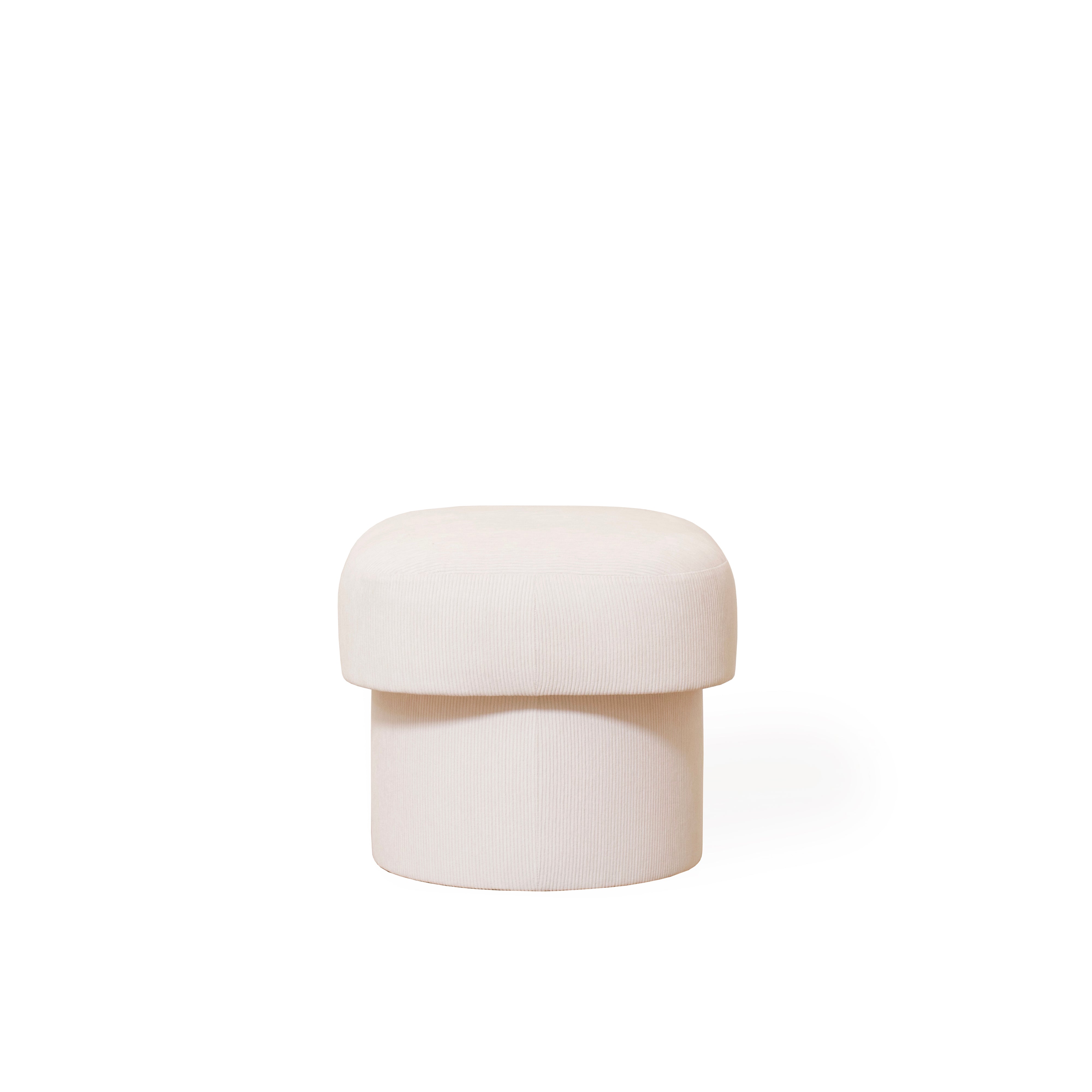 As Shown: 20"L x 20"D x 18"H | Fabric: Mila Sugar | Material: Solid & Engineered Oak | Finish: N/A