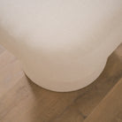 As Shown: 20"L x 20"D x 18"H | Fabric: Mila Sugar | Material: Solid & Engineered Oak | Finish: N/A