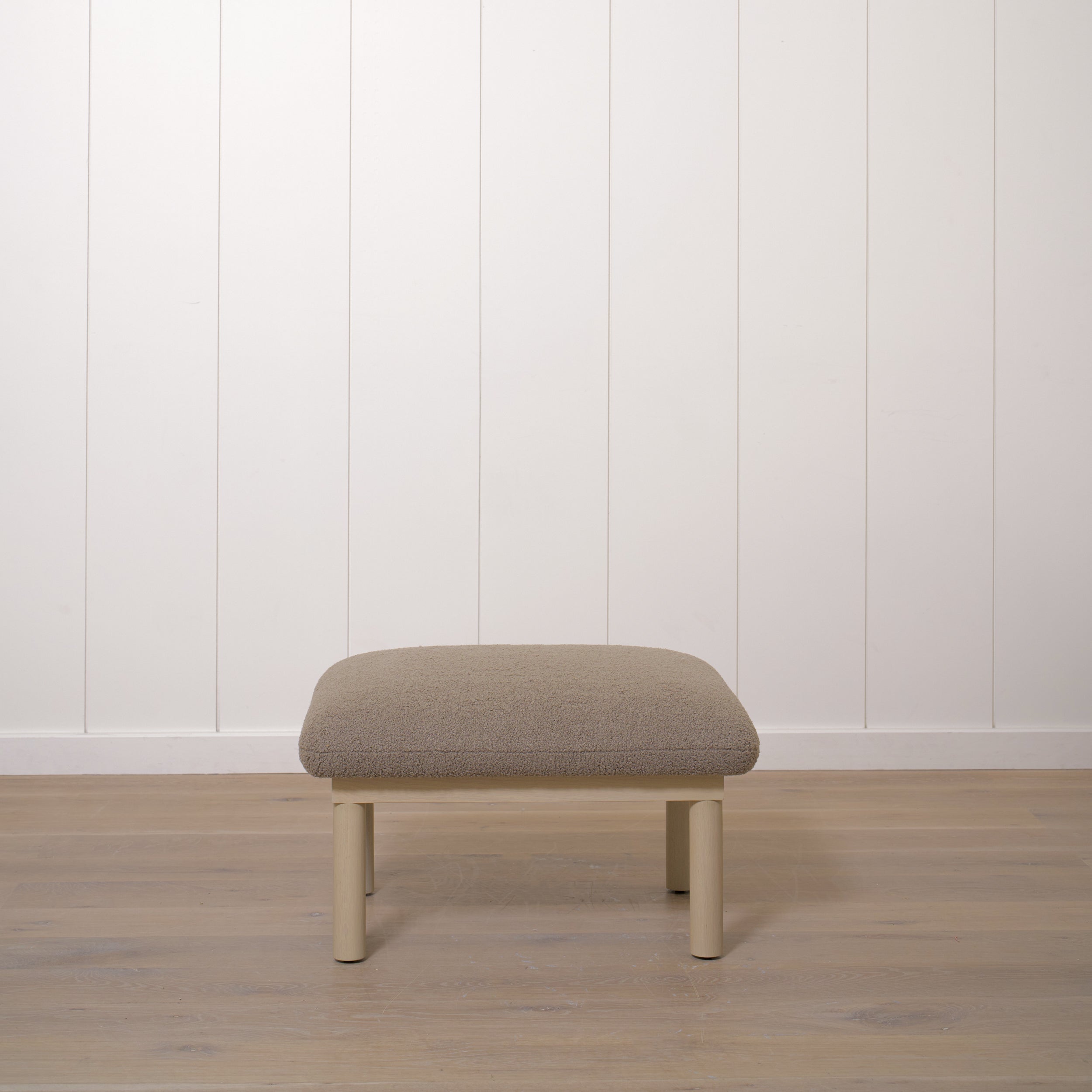 As Shown: 29"W x 22"H x 18"H | Fabric: Peak Taupe | Material: Solid & Engineered Oak | Finish: Sand