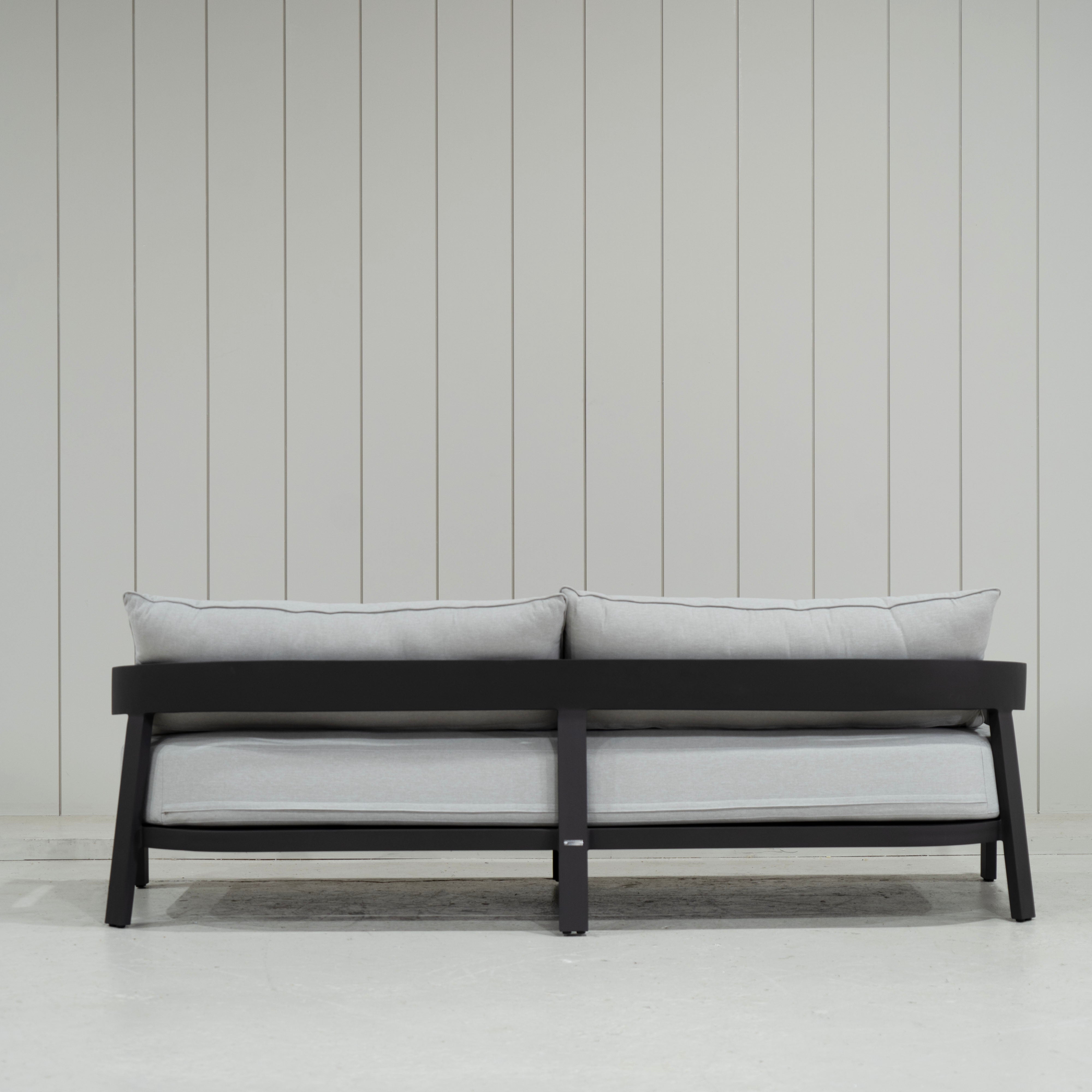 As Shown: in Vena Grey fabric.