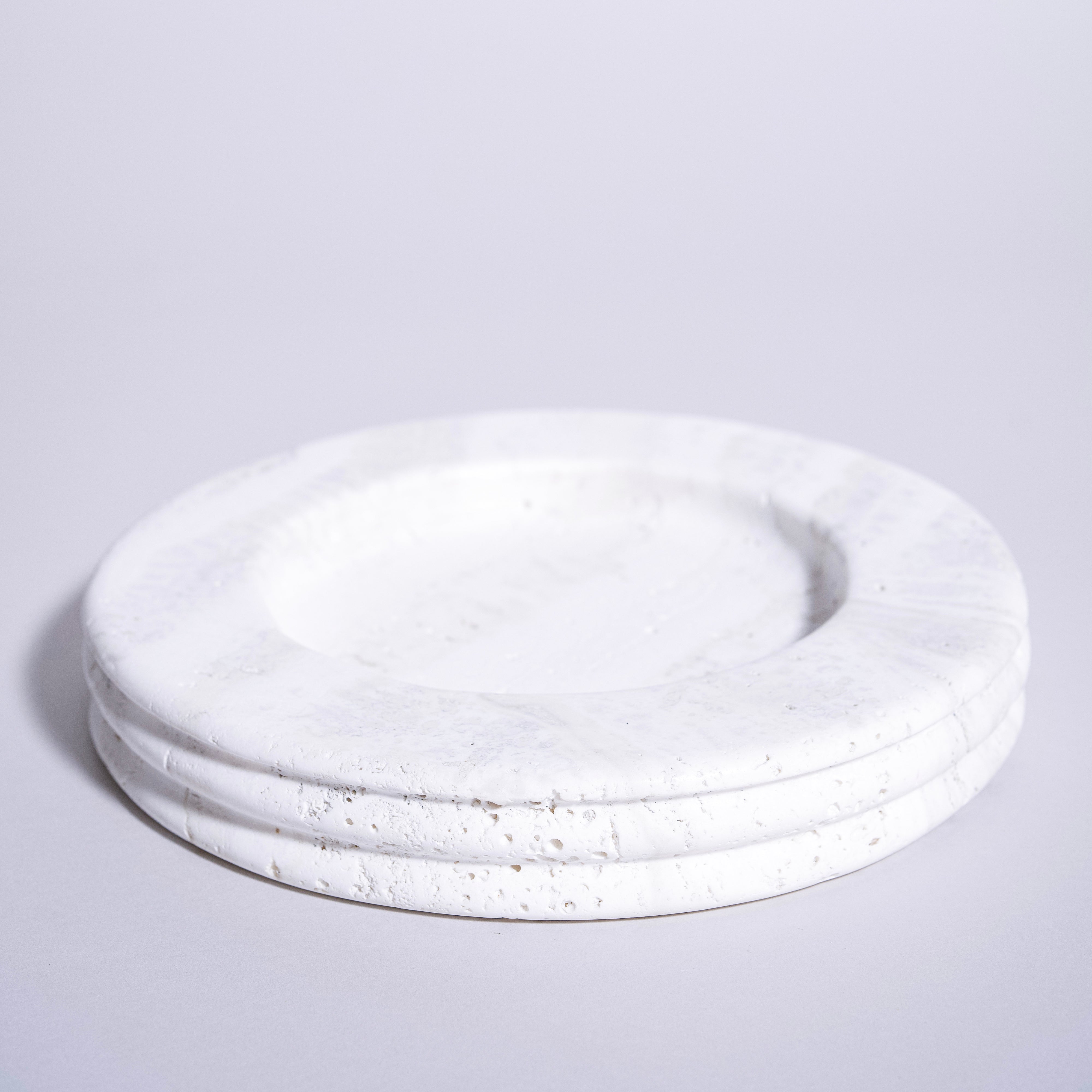 As Shown in Small, White Travertine