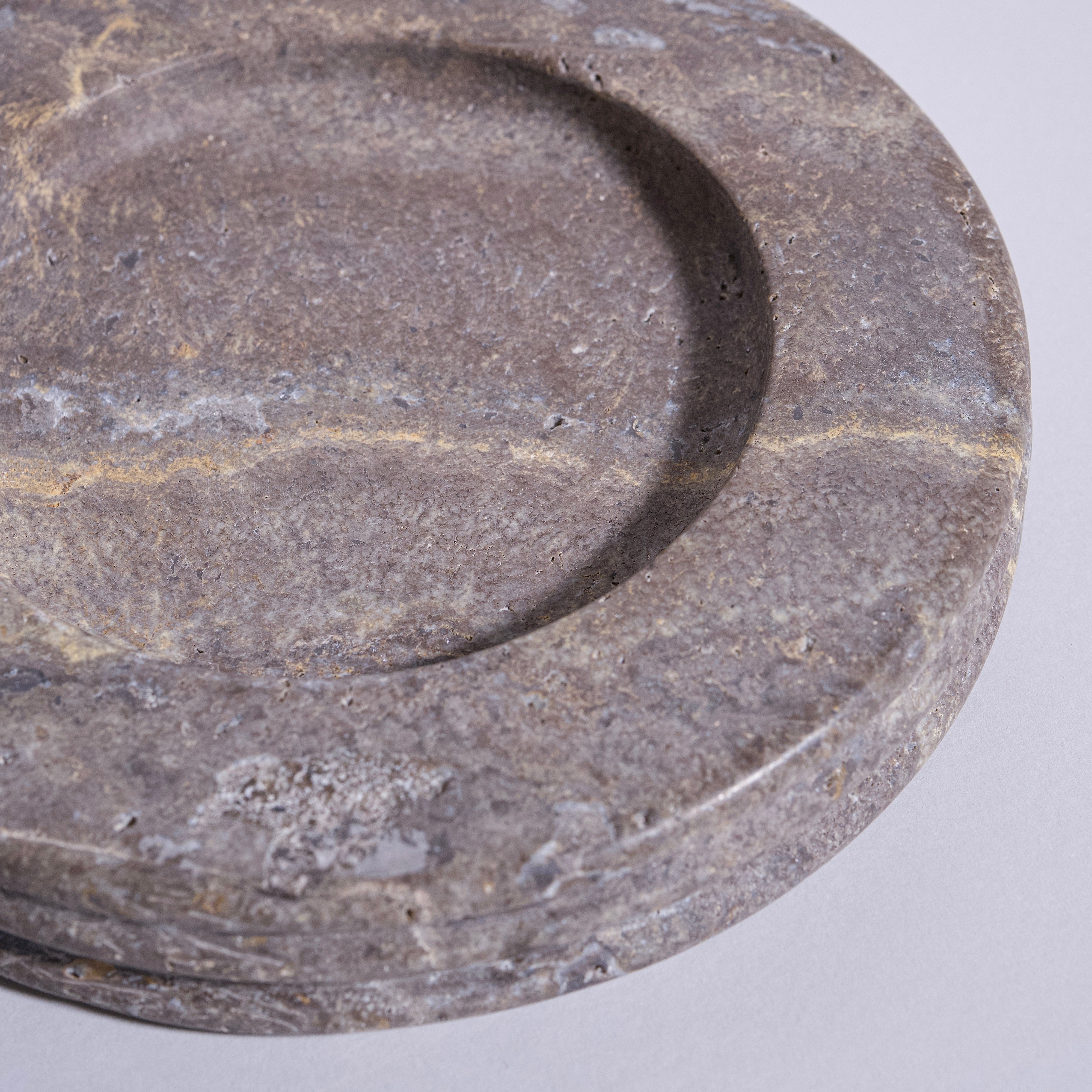 As Shown in Small, Silver Grey Travertine