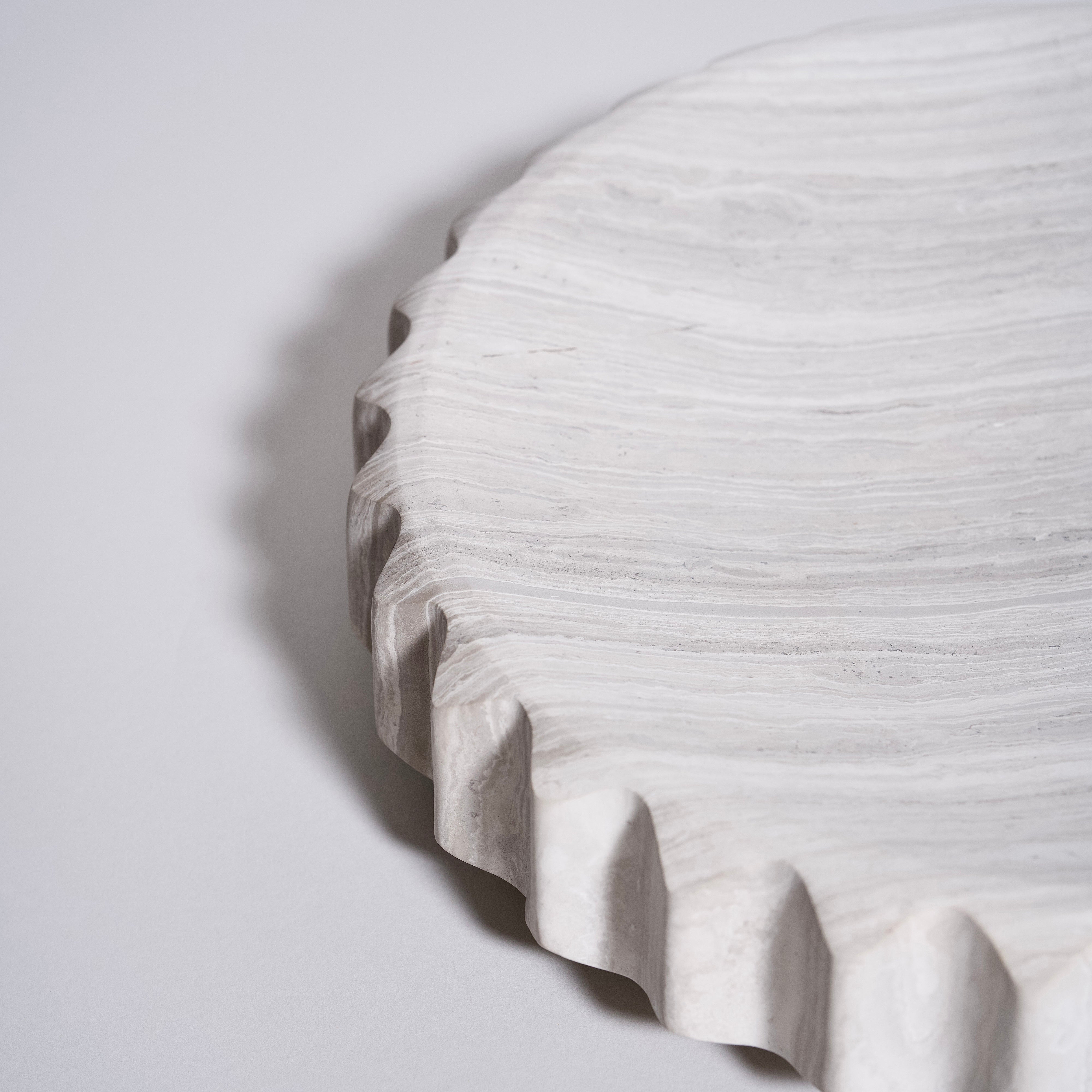As Shown in Small, Wooden White Marble