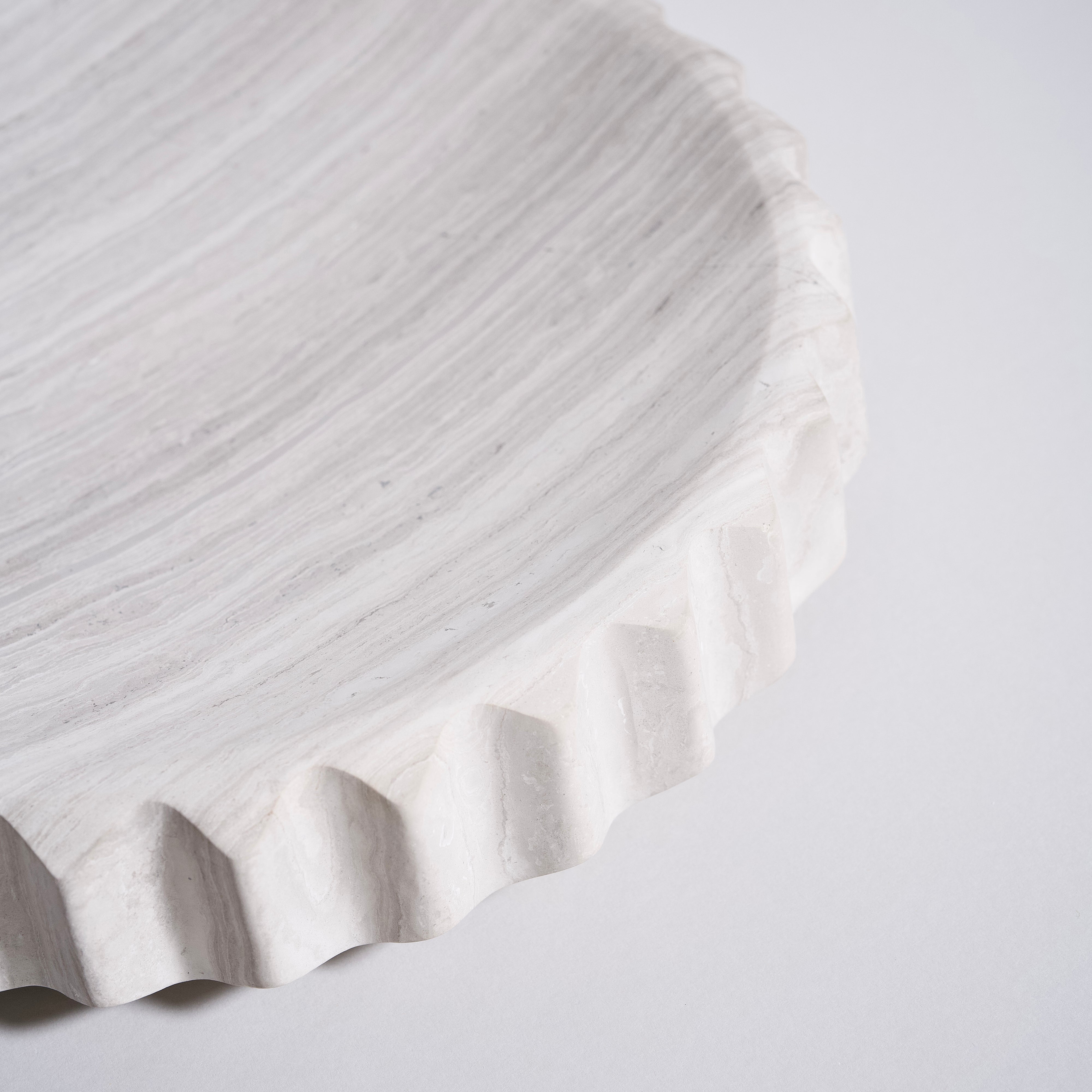 As Shown in Small, Wooden White Marble
