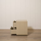 As Shown: 24"L x 20"D x 25"H | Material: Solid Ash | Finish: Natural