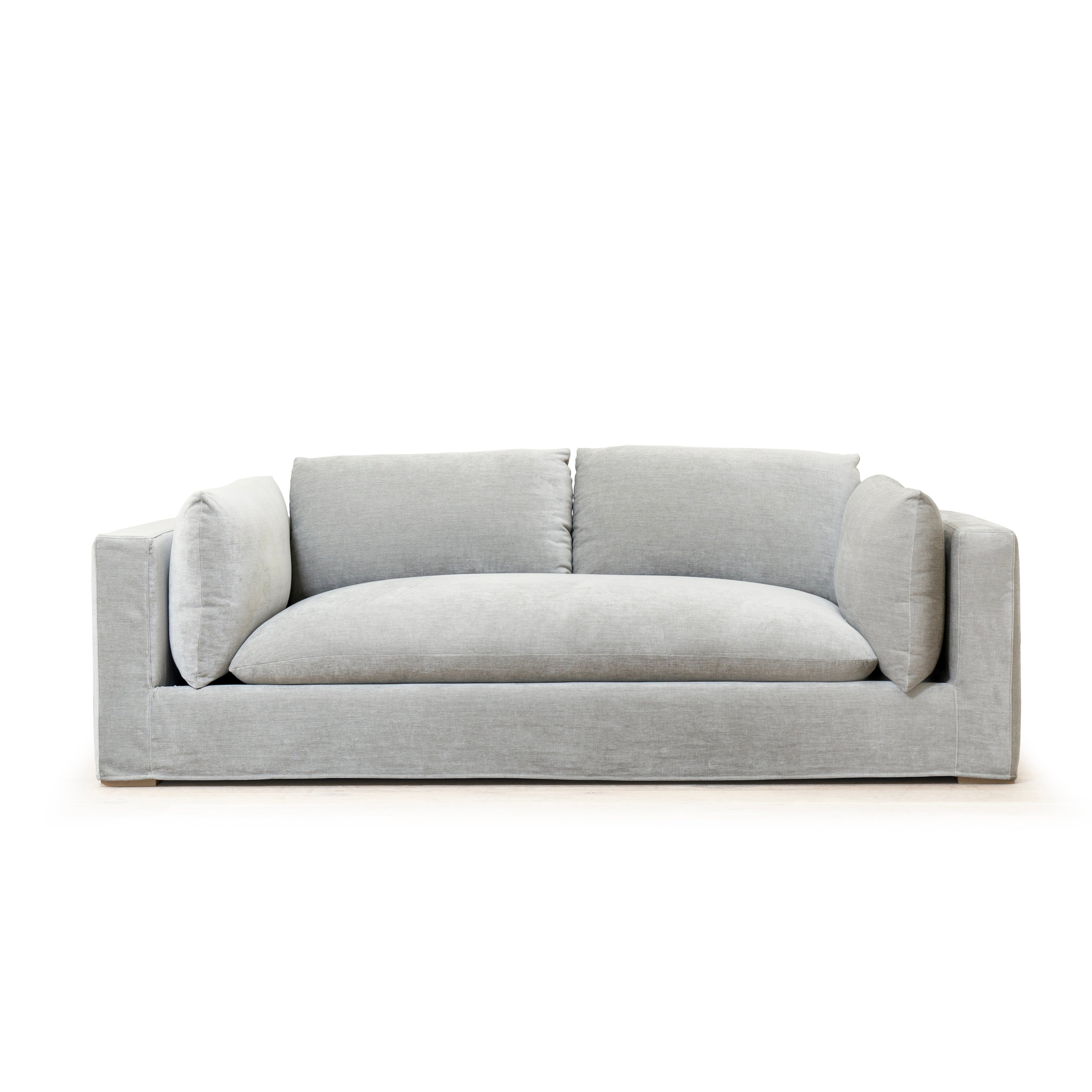 As Shown: Slipcovered Canyon Pewter, Nordic White