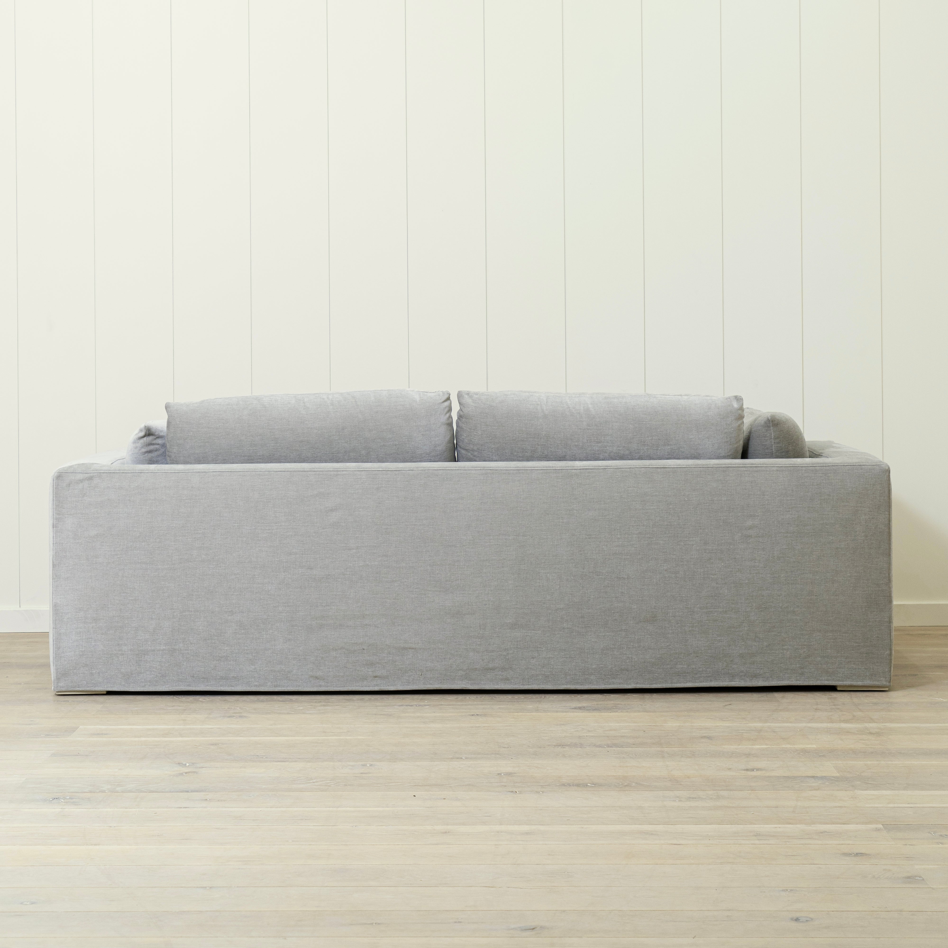 As Shown: Slipcovered Canyon Pewter, Nordic White