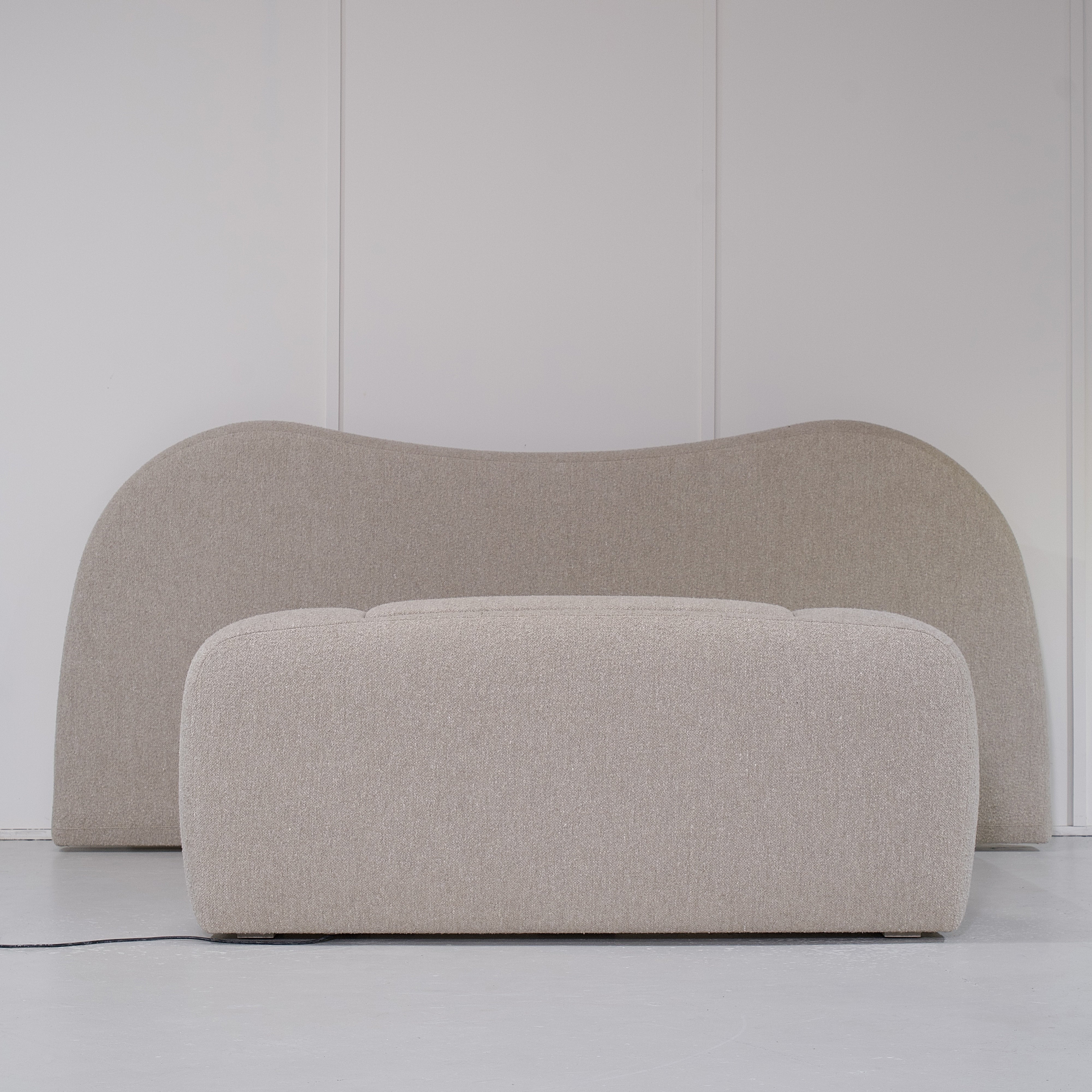 As Shown: Berber Taupe, Integrated TV Mechanism in Footboard