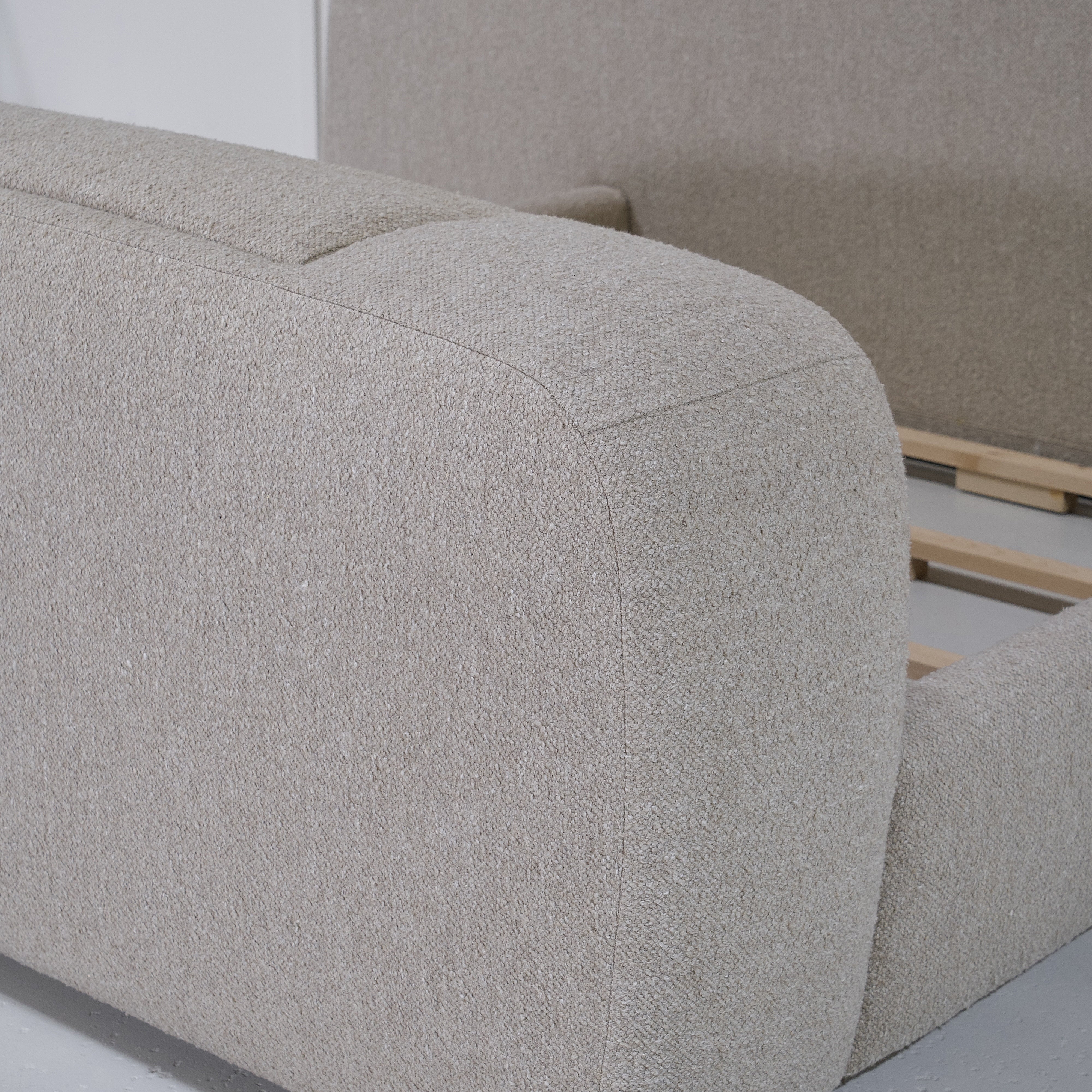 As Shown: Berber Taupe, Integrated TV Mechanism in Footboard