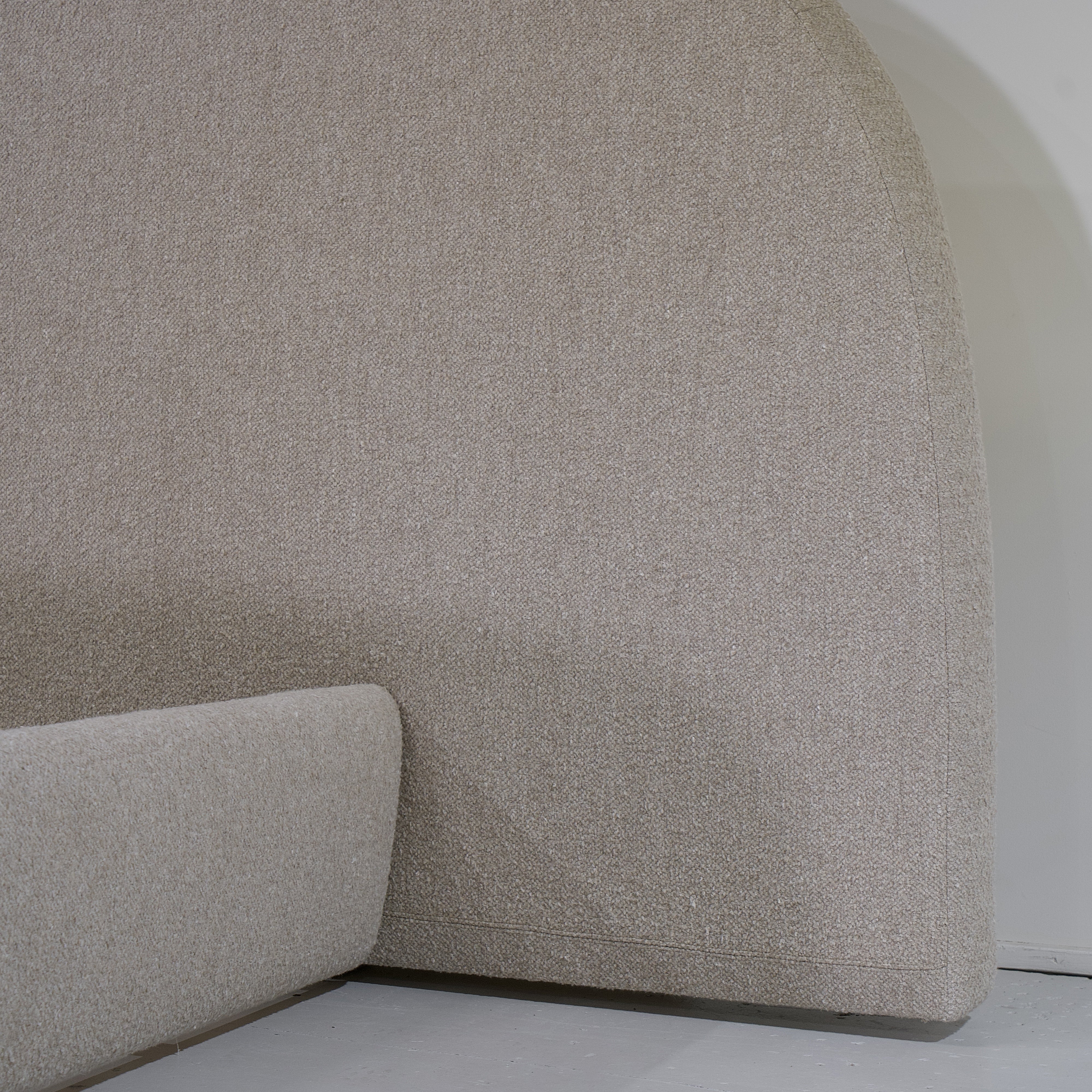 As Shown: Berber Taupe, Integrated TV Mechanism in Footboard