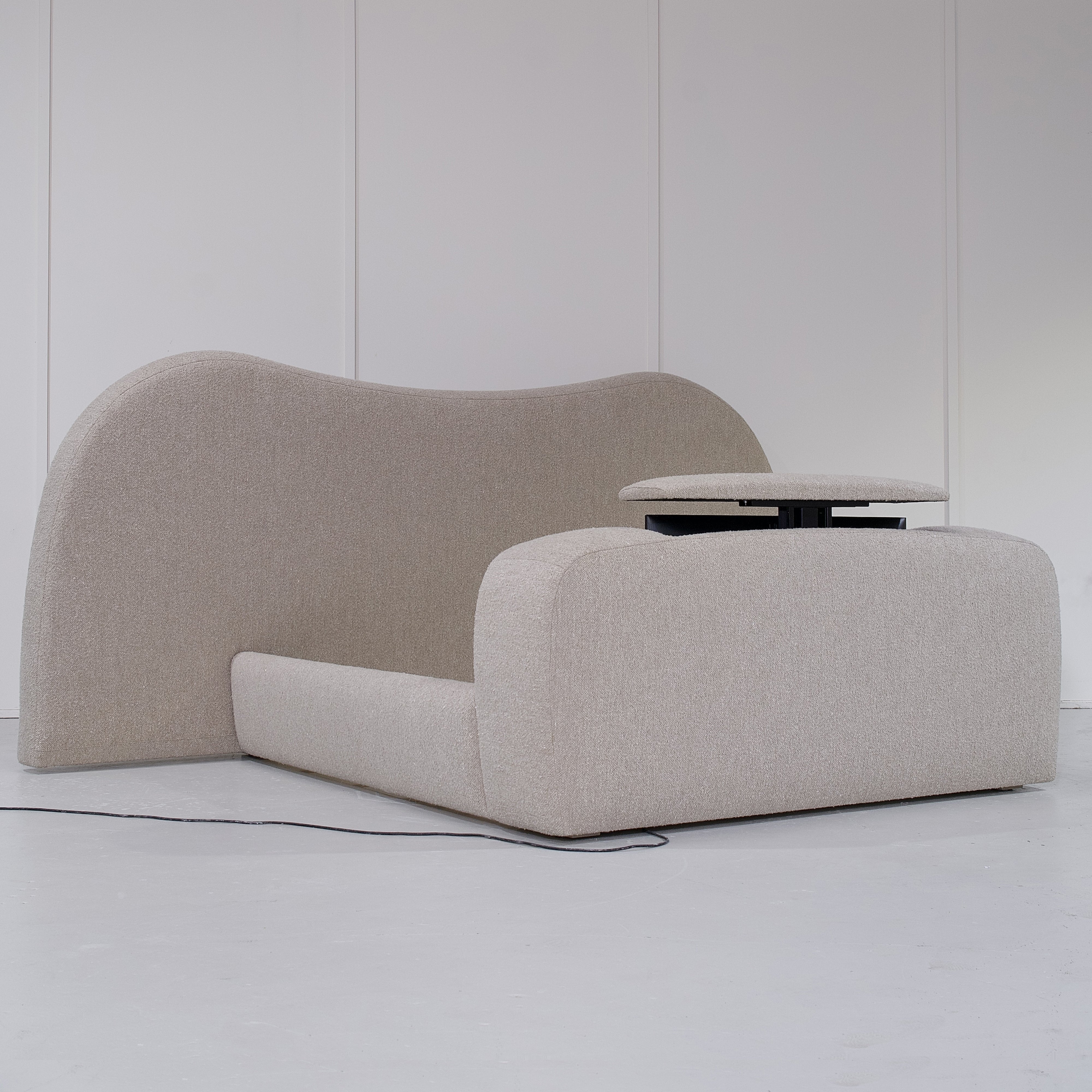 As Shown: Berber Taupe, Integrated TV Mechanism in Footboard