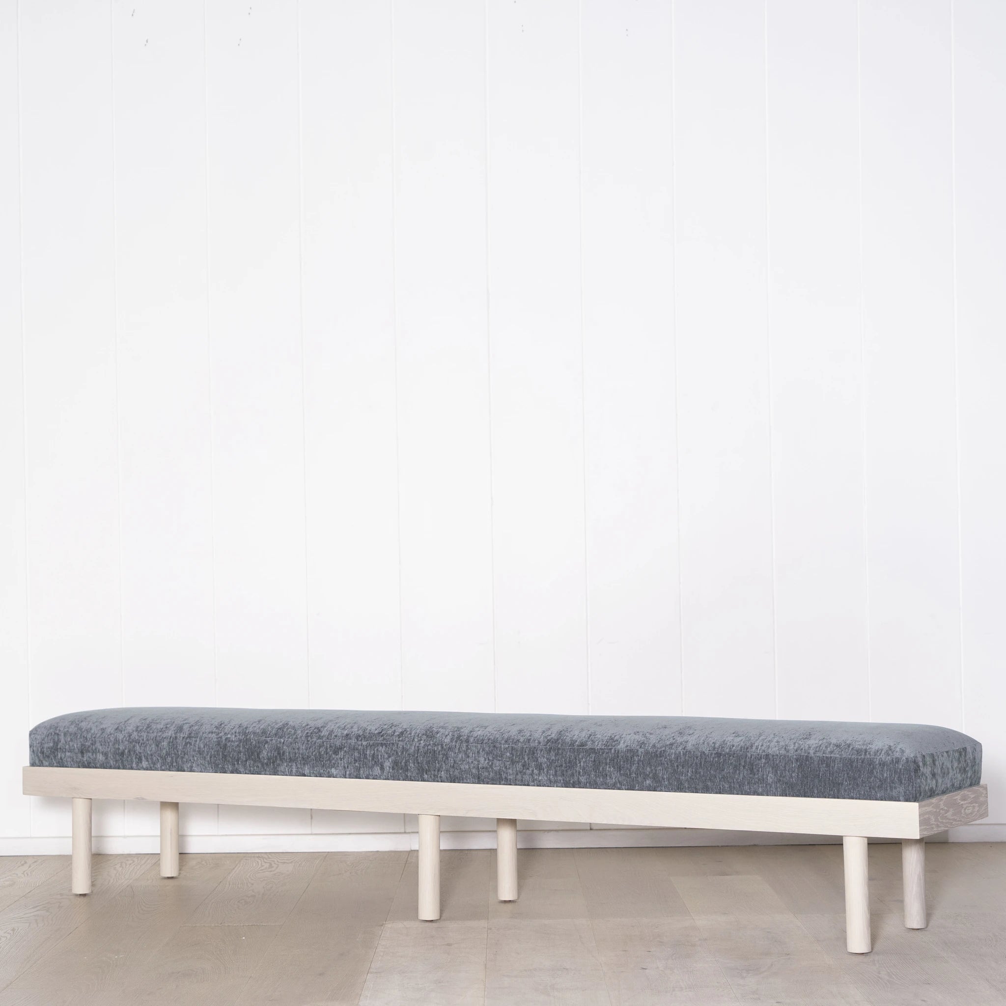As Shown: in Arlo Oatmeal finished in Mint White Super White