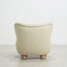 As Shown: Berber Natural, legs finished in Mint White Natural.
