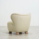 As Shown: Berber Natural, legs finished in Mint White Natural.
