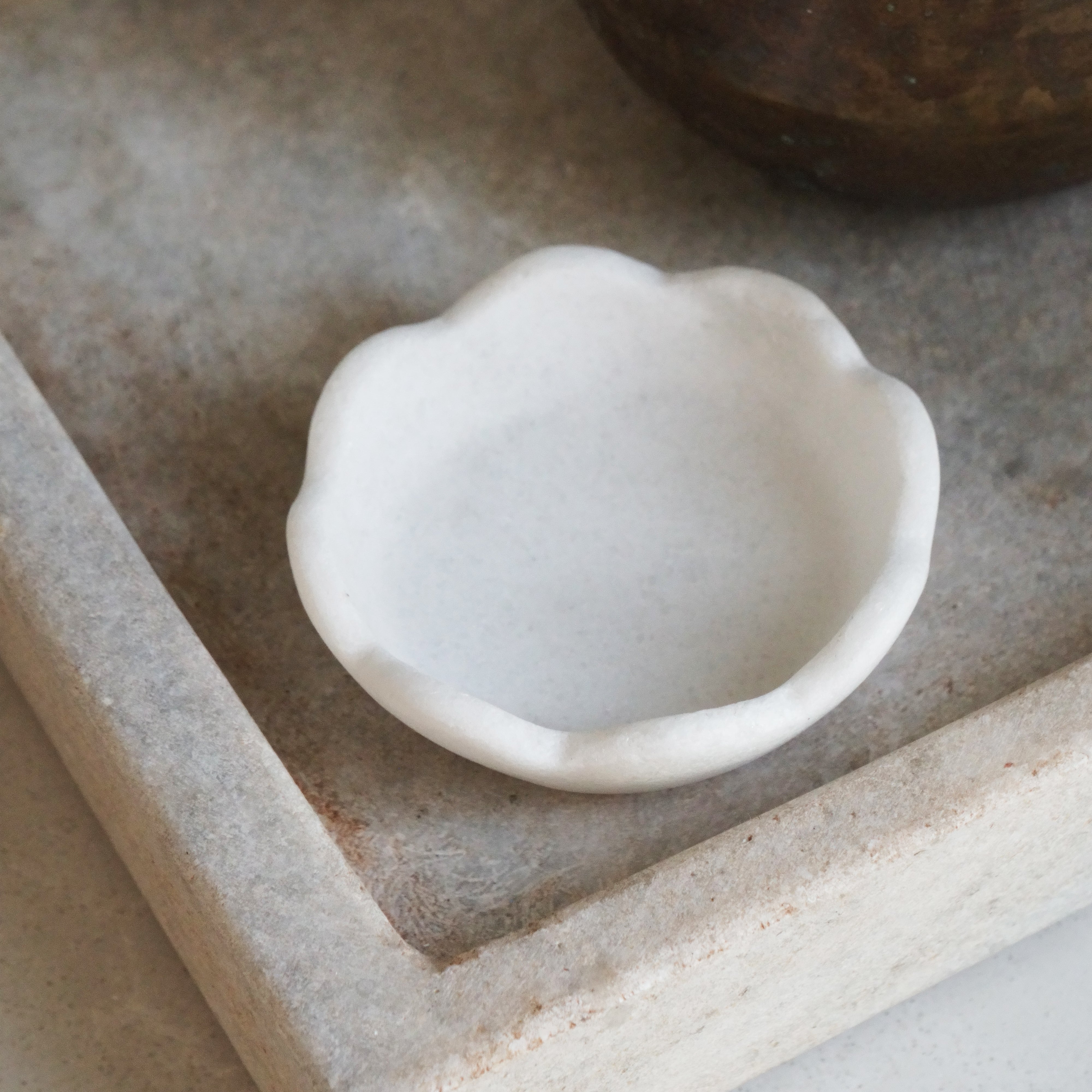 As Shown in White Marble