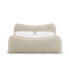 As Shown: in Peak Taupe, oak finished in Mint White Super White.
