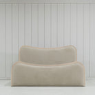 As Shown: in Peak Taupe, oak finished in Mint White Super White.