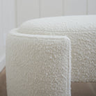 As Shown: Upholstered | Fabric: Berber White | Finish: N/A