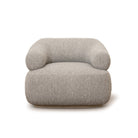 As Shown: 41"W x 37"D x 31"H | Style: Upholstered | Fabric: Berber Shale | Base: Stationary | Finish: Natural