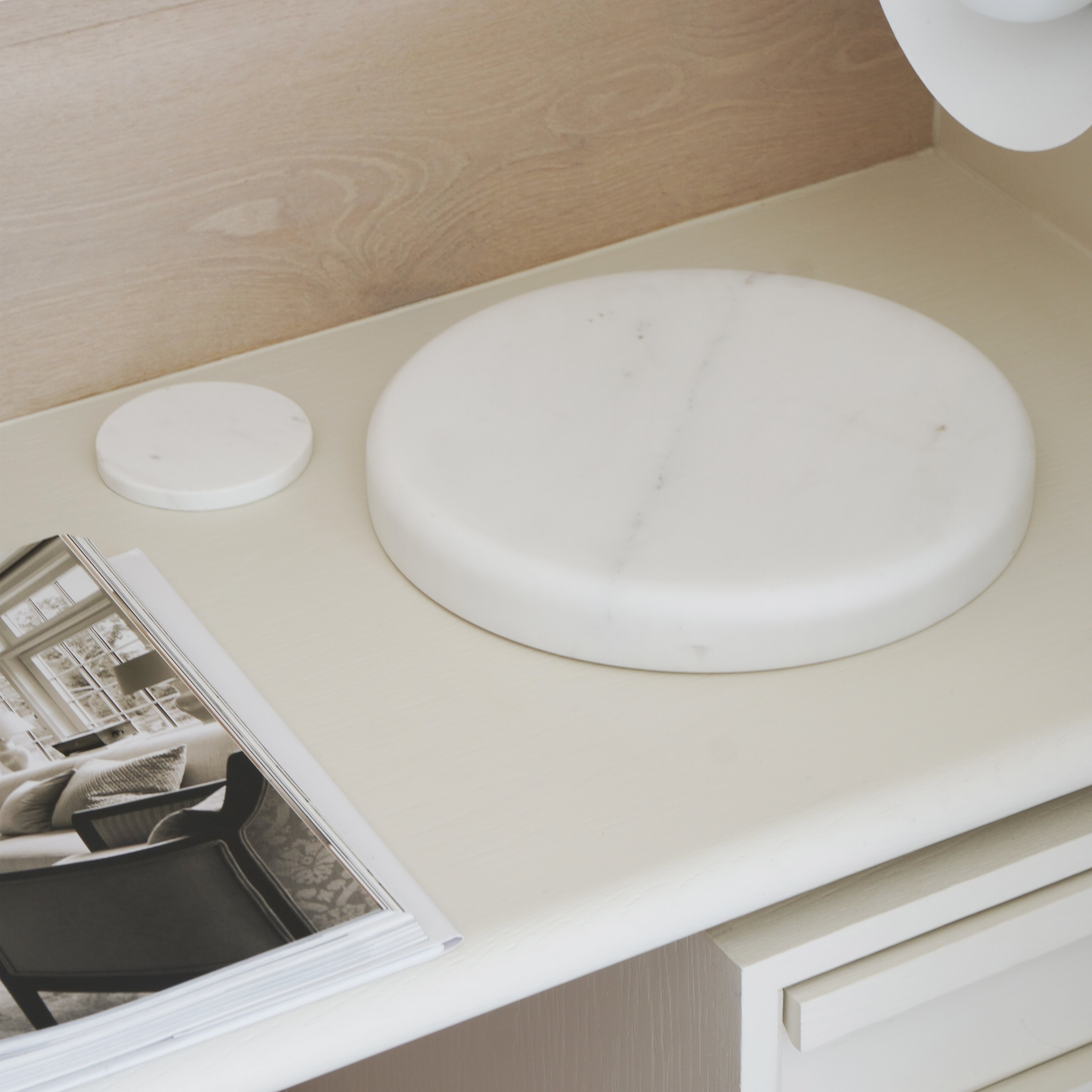 As Shown in White Jade Marble, Small