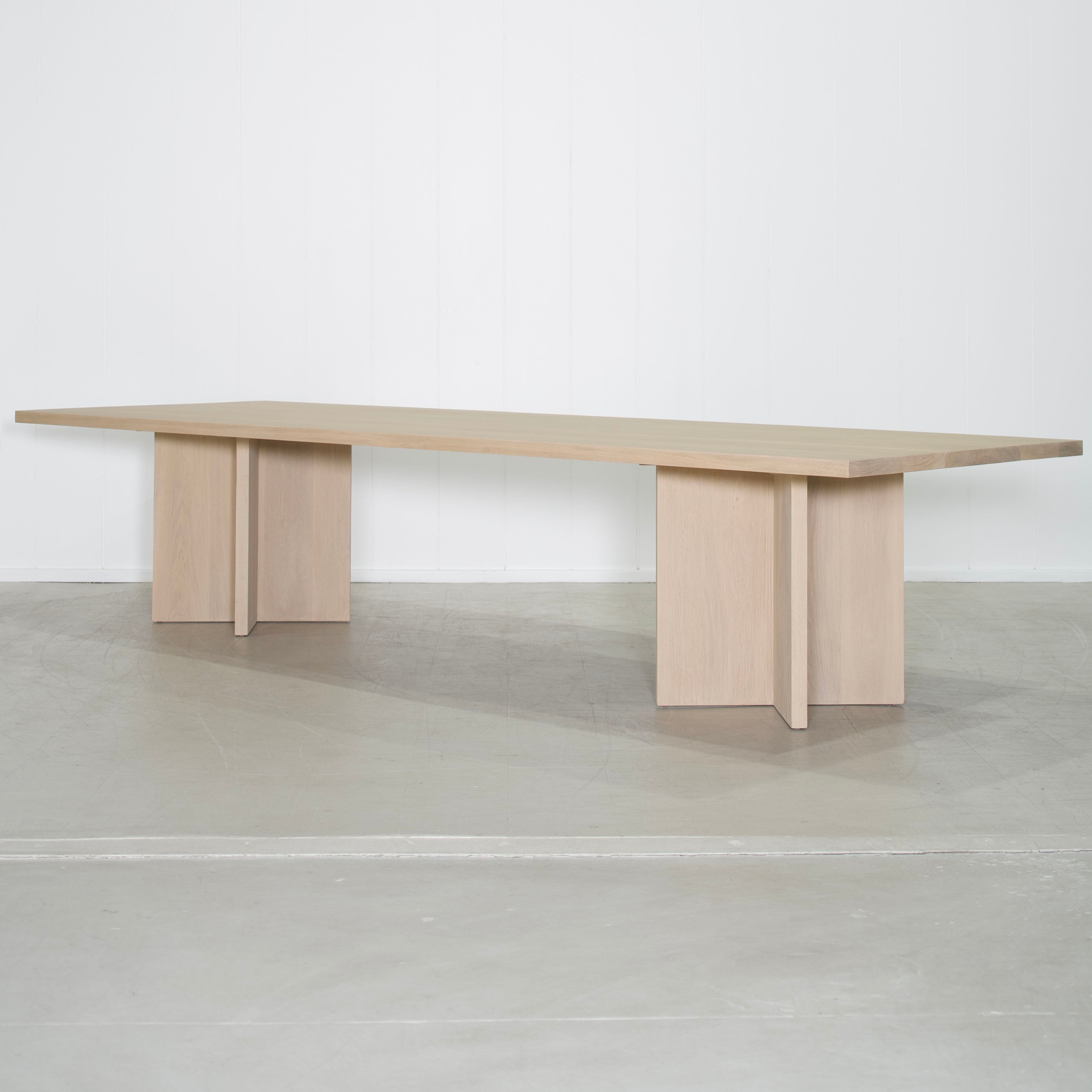 As Shown: in custom size, Mint White Natural finish.
