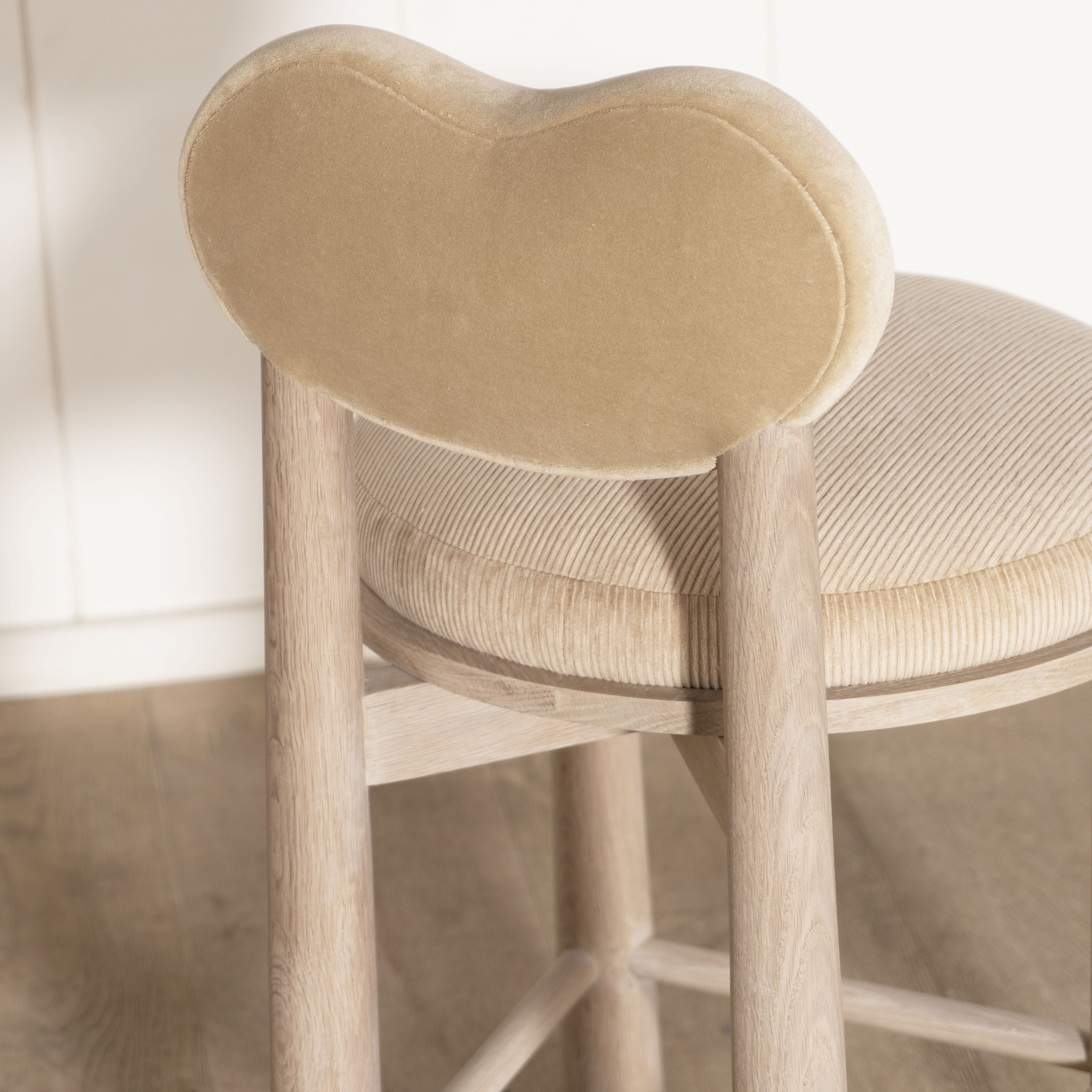 As Shown: in Sky Hemp back and Mila Cashew seat. Oak finished in Mint White Natural.