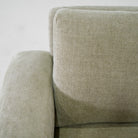 As Shown: in Bellamy Moss, upholstered base, swivel.
