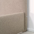 As Shown: in Sheepskin Toast, oak finished in Mint White Natural.