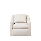 As Shown: Upholstered in Marion Natural, swivel.