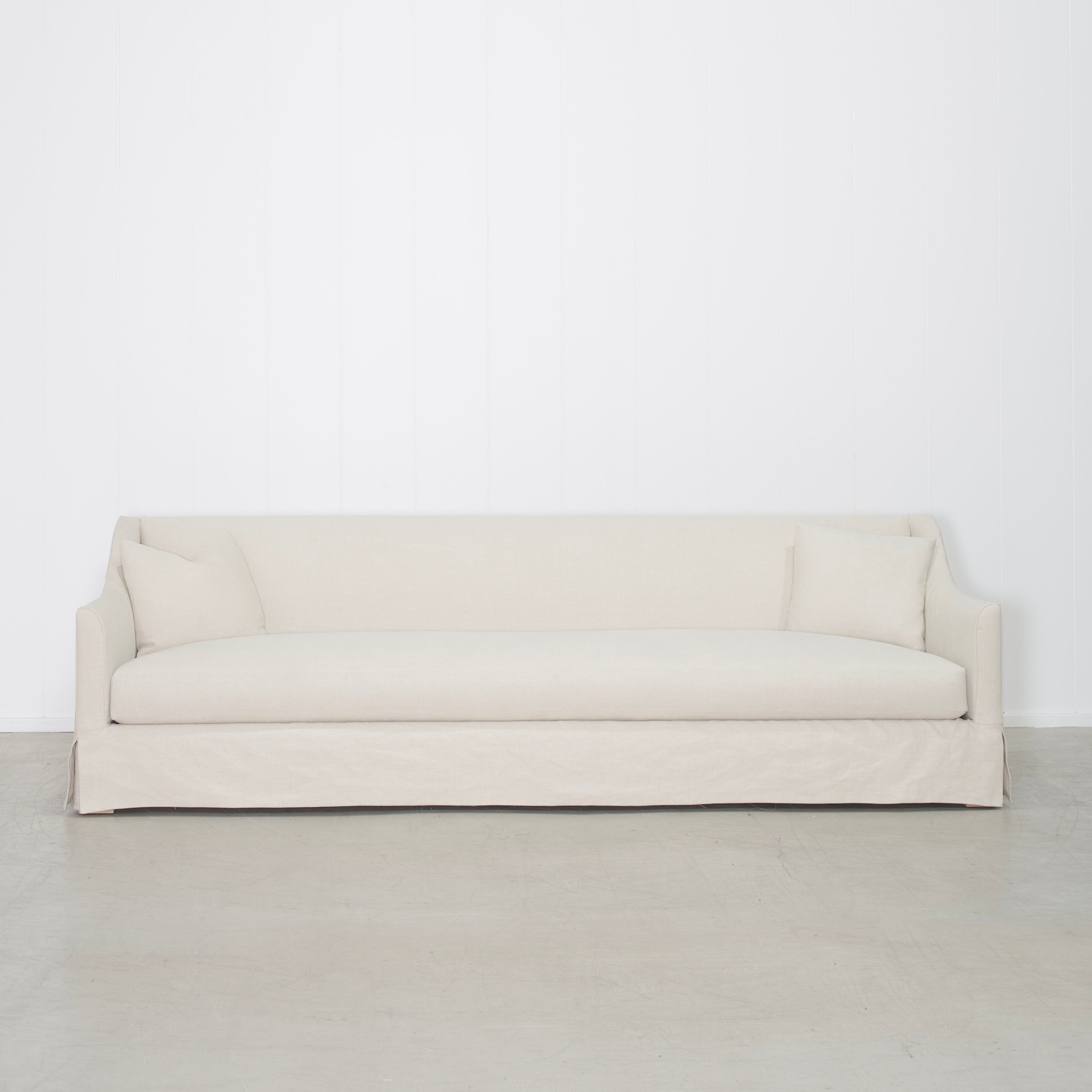 As Shown: Slipcovered in Fresno Sand with a 2 over 1 Cushion Configuration