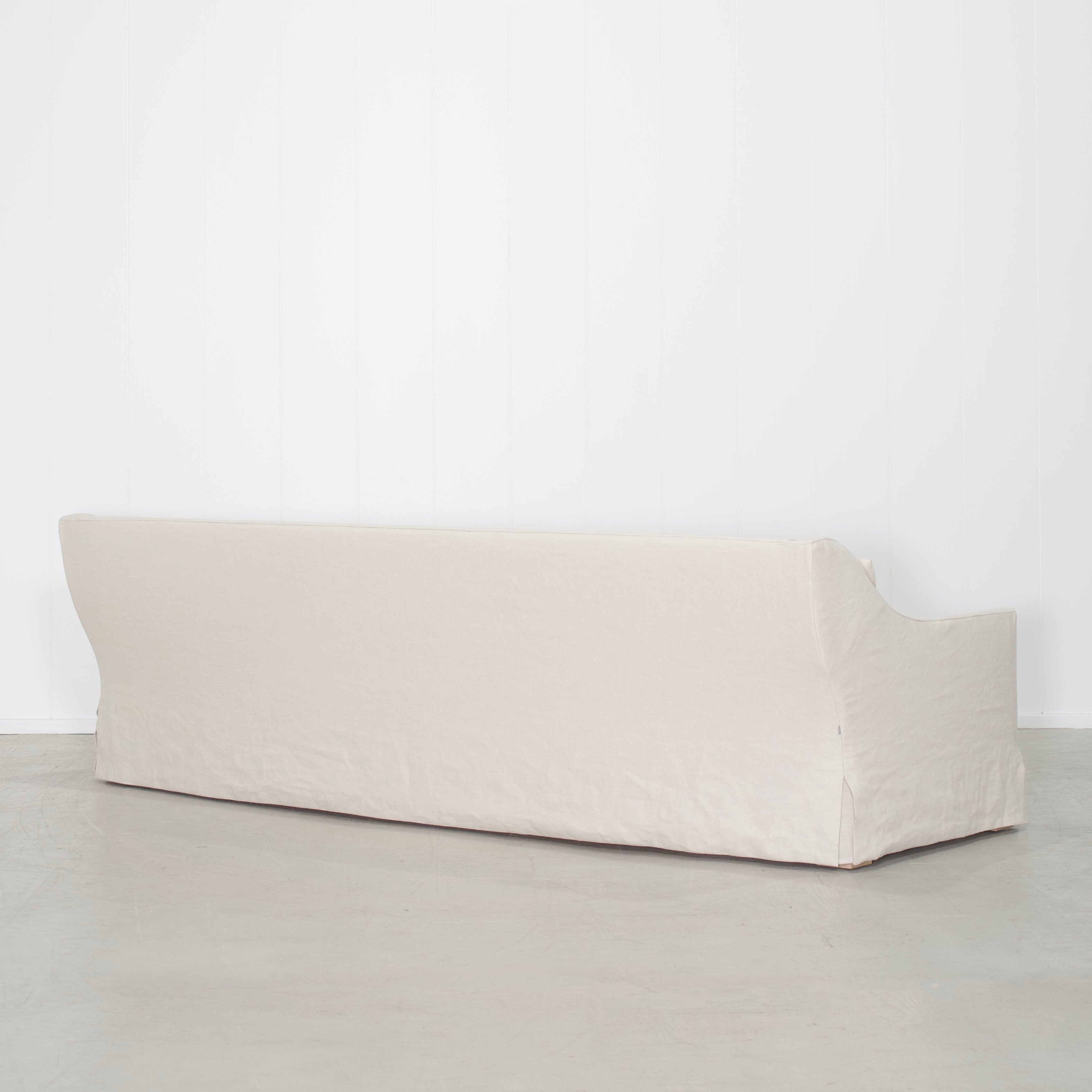 As Shown: Slipcovered in Fresno Sand with a 2 over 1 Cushion Configuration