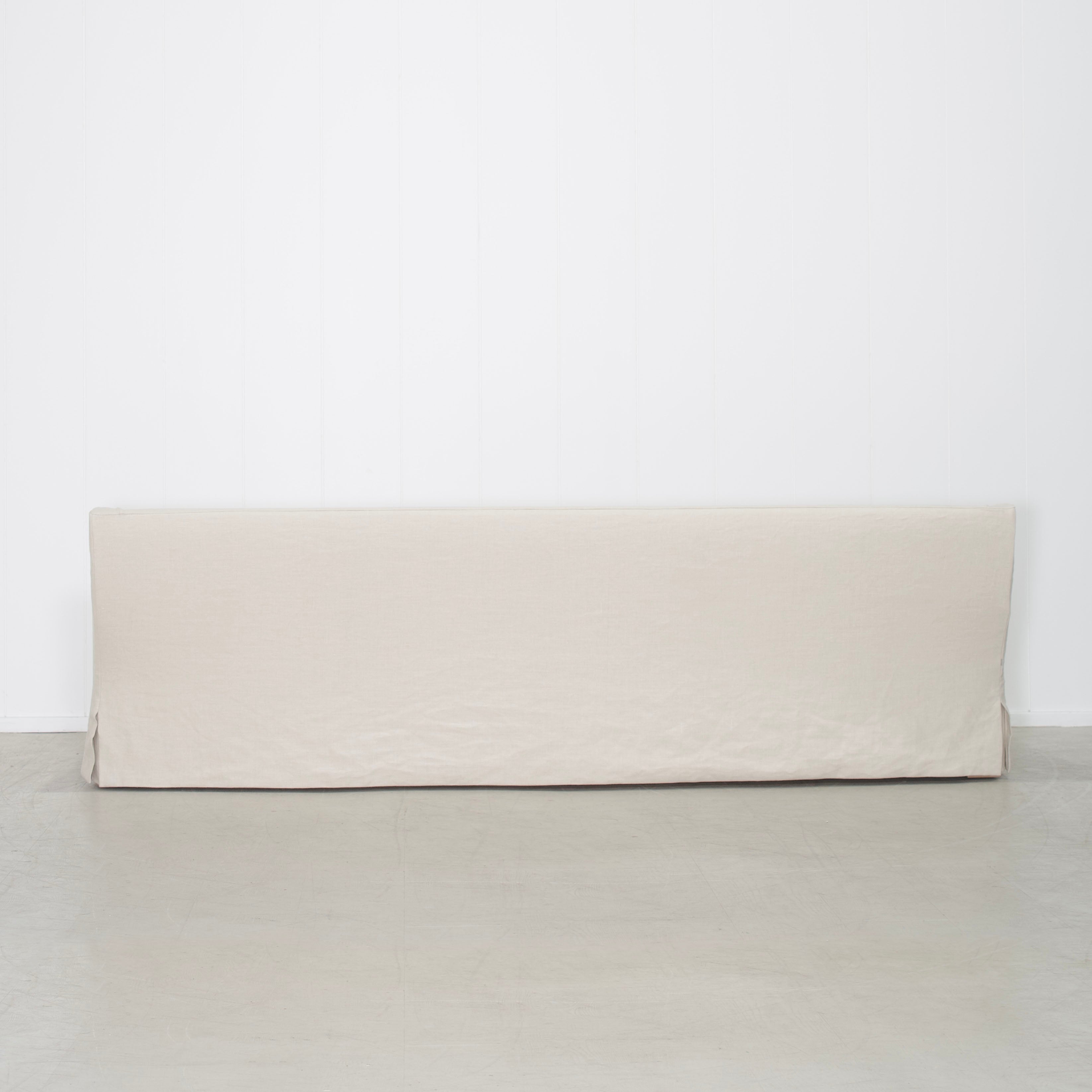 As Shown: Slipcovered in Fresno Sand with a 2 over 1 Cushion Configuration