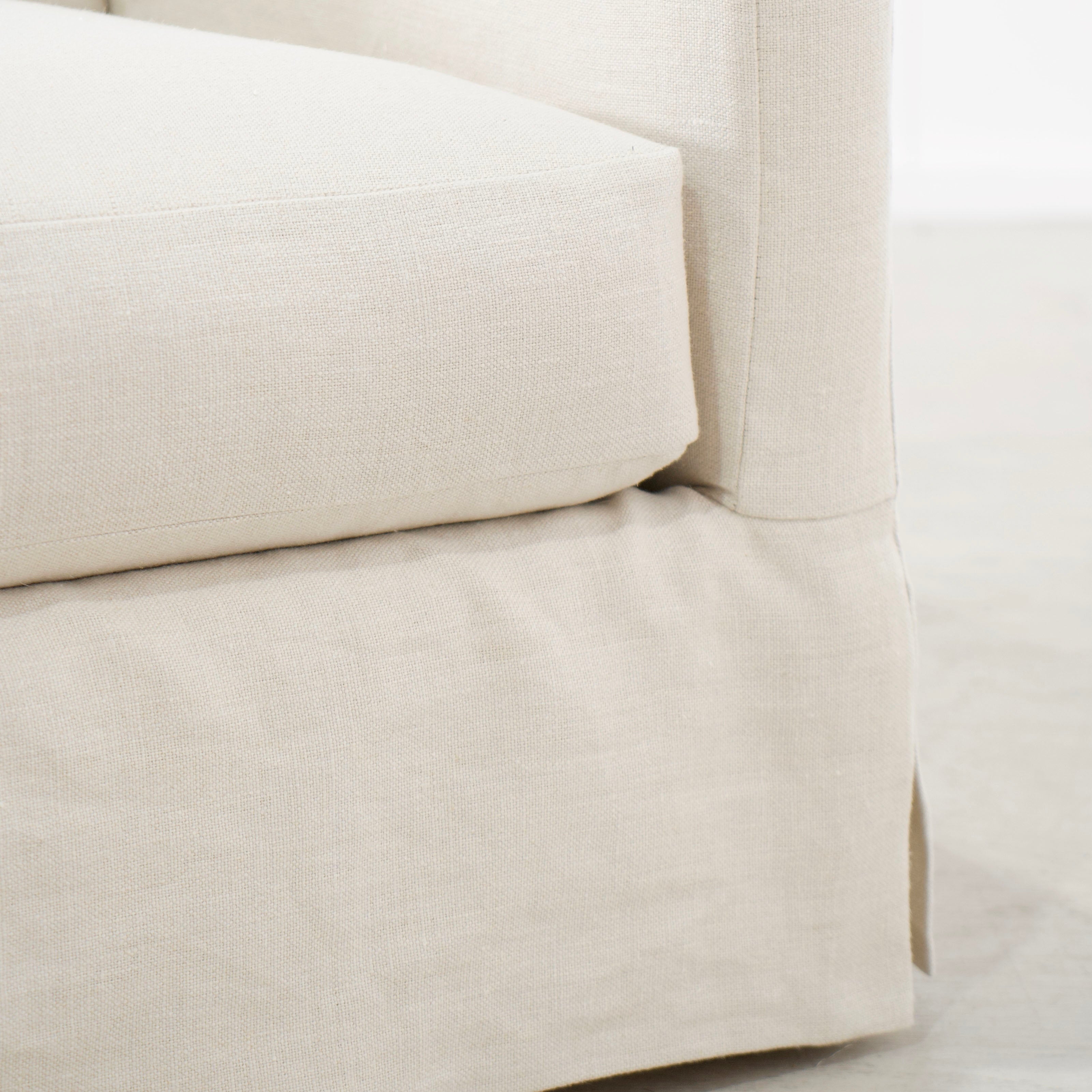 As Shown: Slipcovered in Fresno Sand with a 2 over 1 Cushion Configuration