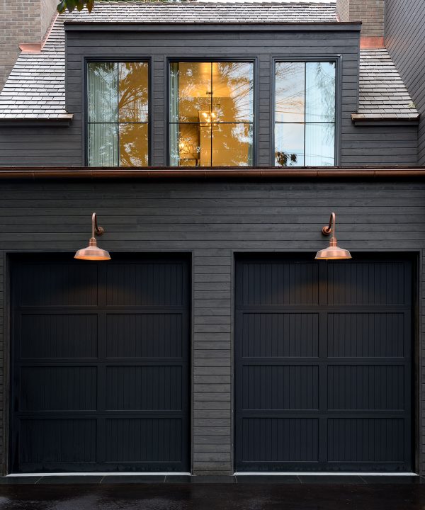 Muskoka Living - First Street Cottage Project in Oakville designed and built by Muskoka Living - Garage Detail