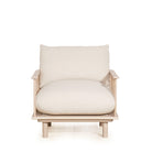 As Shown: in Belgian Oatmeal, oak finished in Mint White Natural