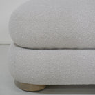 As Shown: 38"L x 20"D x 18"H | Style: Upholstered | Fabric: Marsh Oats | Finish: Natural