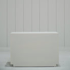 As Shown: 36"W x 18"D x 25"H | Material: Solid Ash | Finish: Plaster Limestone Painted Revere Pewter