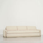 As Shown: Upholstered in Teddy Ivory, oak base finished in Mint White Natural