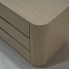 As Shown: 34"W x 22"D x 25"H | Material: Solid Oak | Finish: Sand