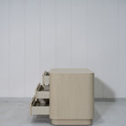 As Shown: 34"W x 22"D x 25"H | Material: Solid Oak | Finish: Sand
