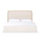 As Shown: in Belgian Oatmeal, oak finished in Mint White Natural.