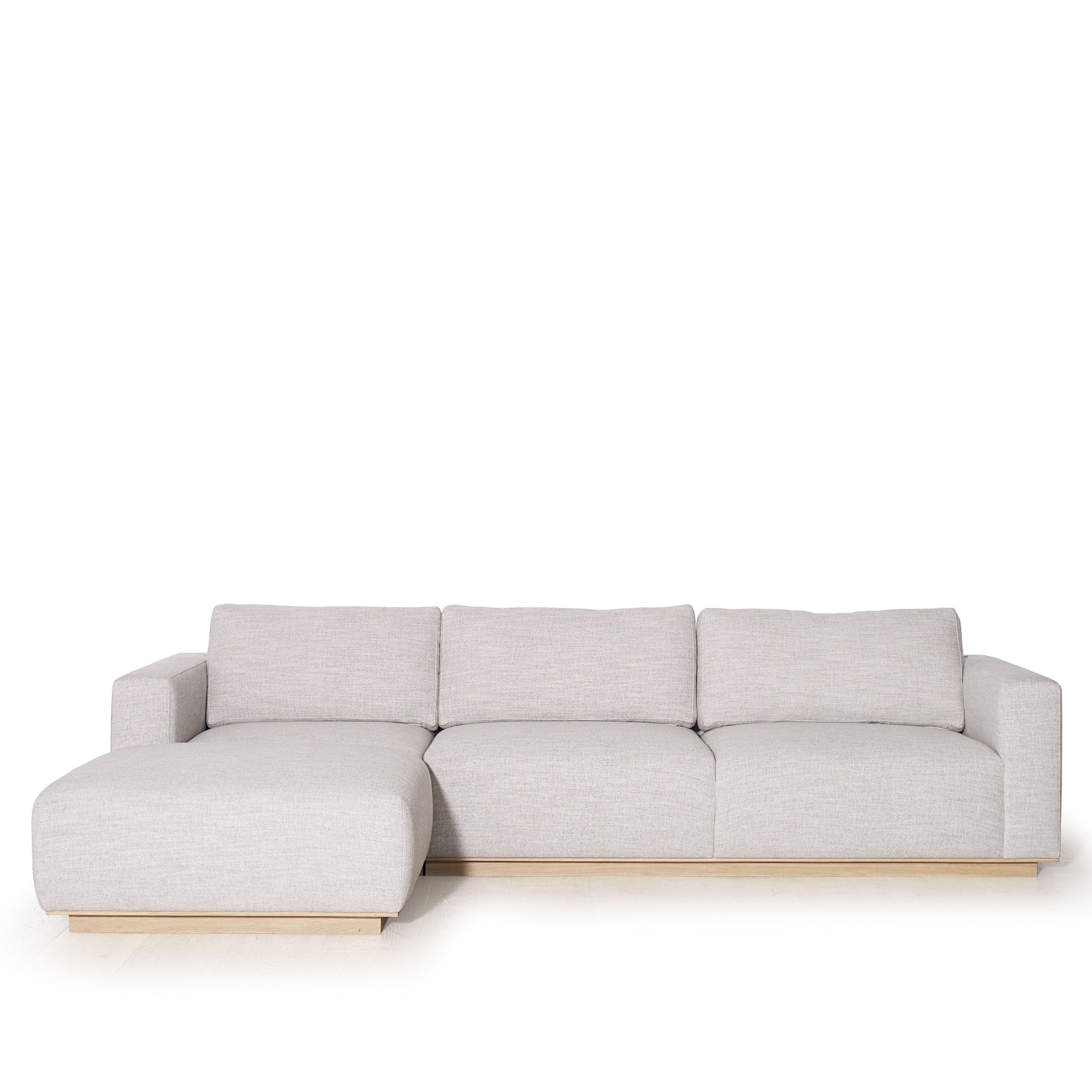 As Shown: in Mulberry, oak base finished in Mint White Natural.