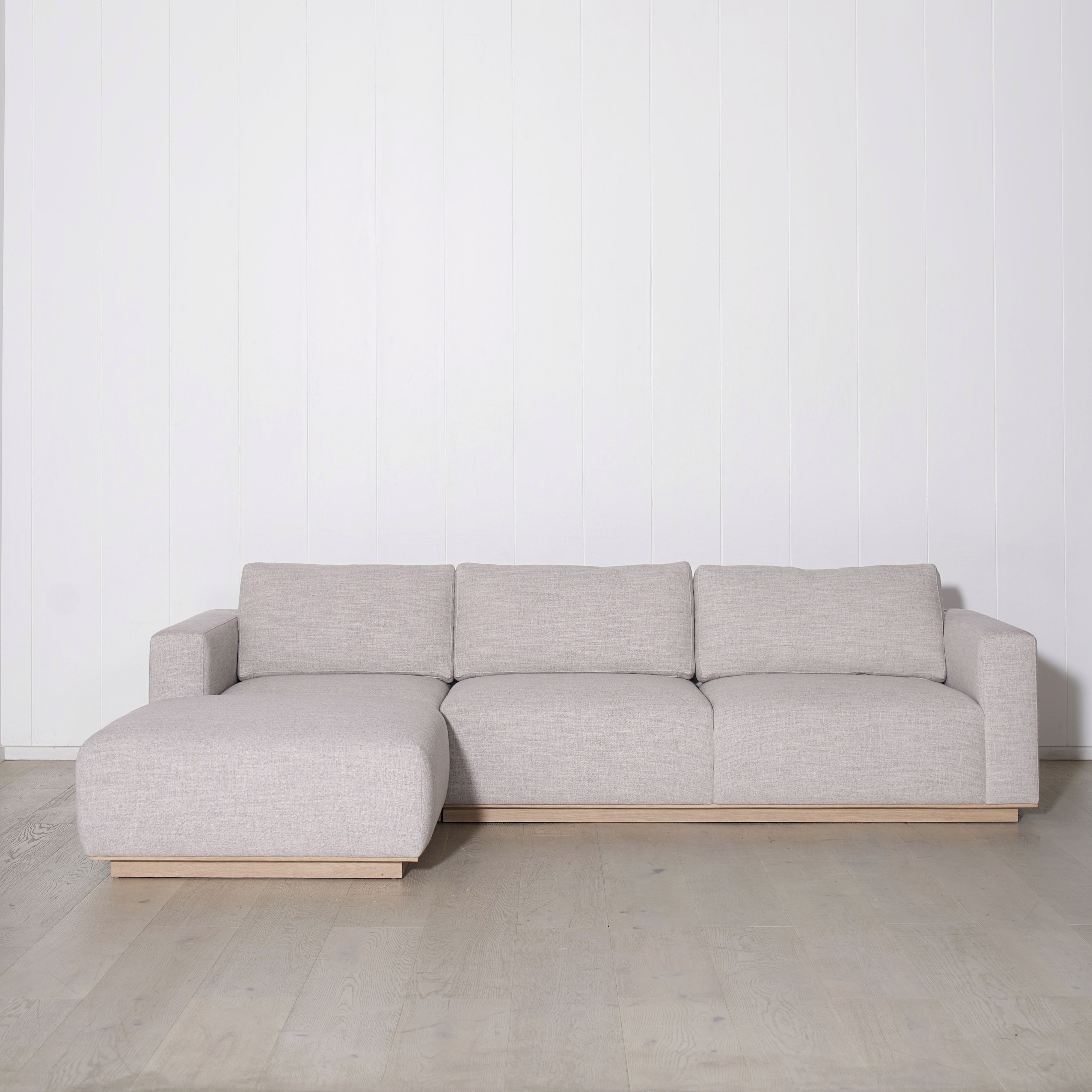 As Shown: in Mulberry, oak base finished in Mint White Natural.