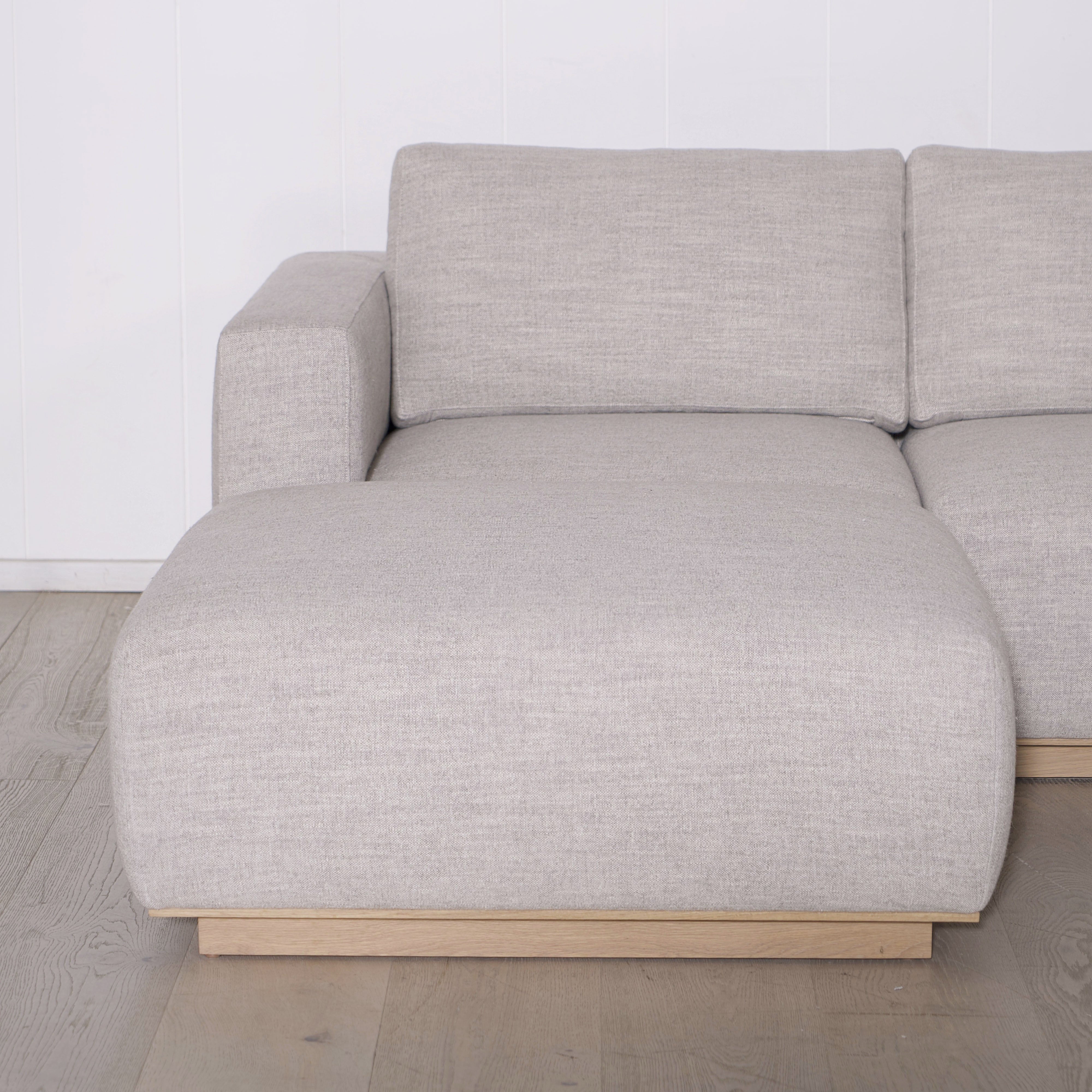 As Shown: in Mulberry, oak base finished in Mint White Natural.