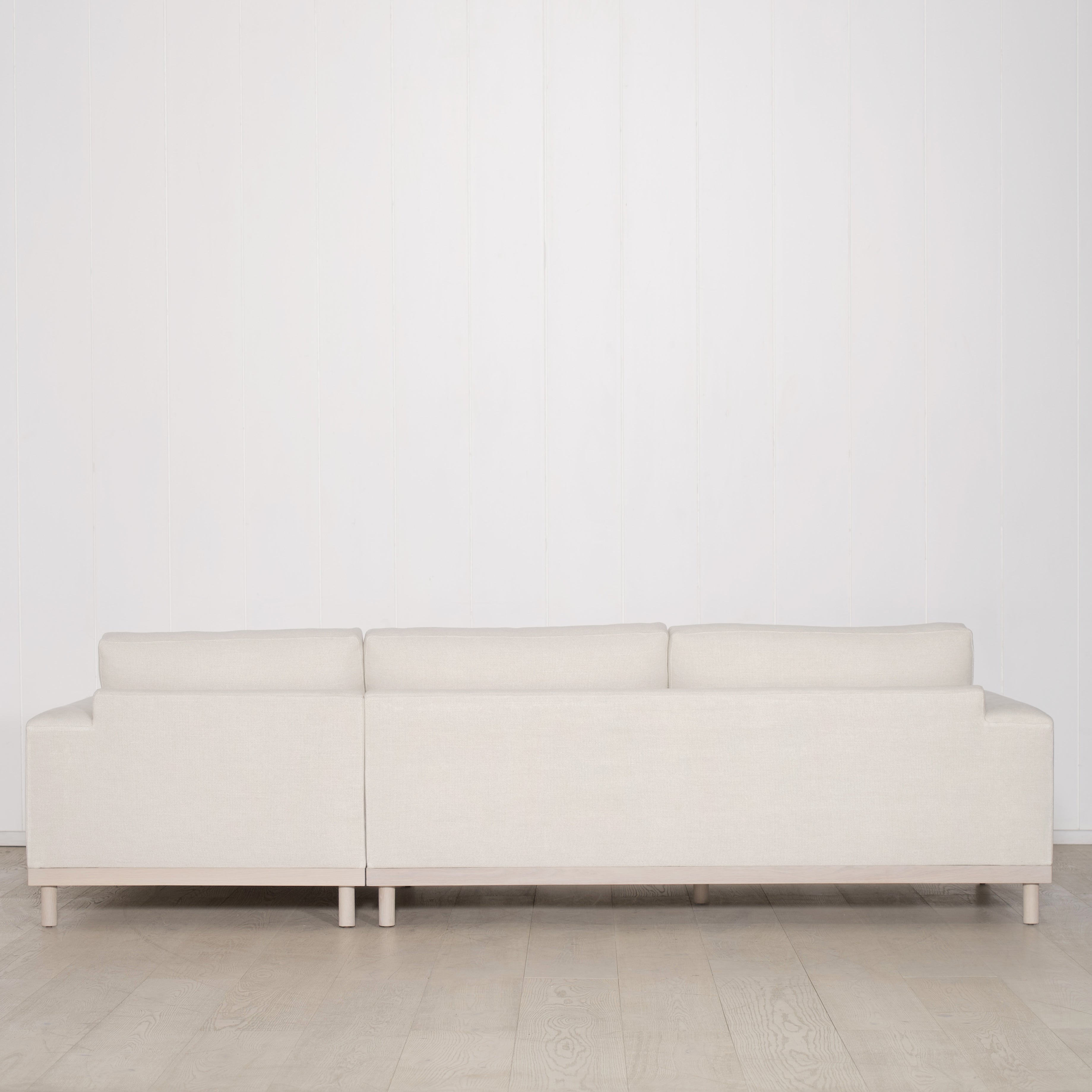As Shown: in Frame Natural, oak base finished in Mint White Natural.